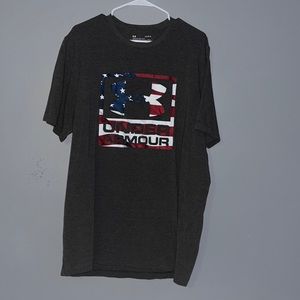 Mens Under Armour American Flag T-Shirt (Size L)